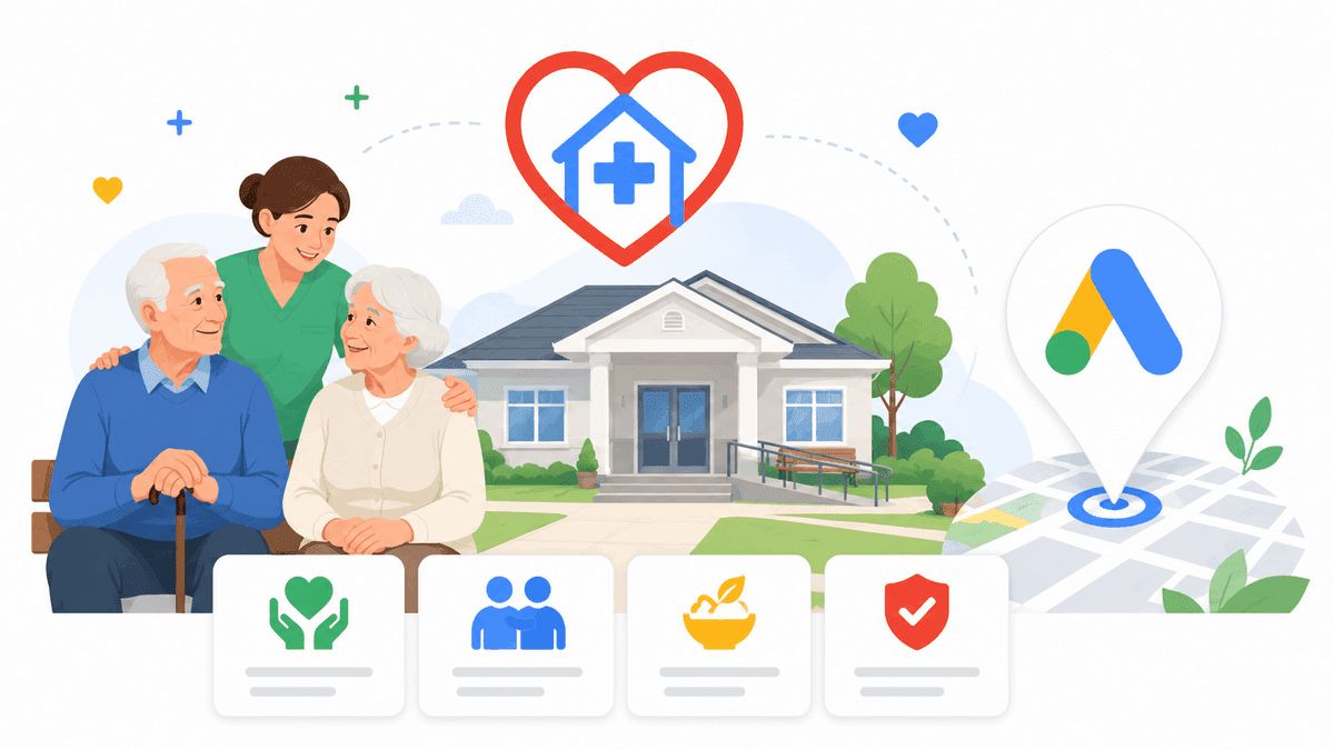 Контекстная реклама Google для пансионата для пожилых: как привлекать заявки и доверие клиентов